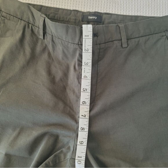 Theory Men's Blake Patton Slim Fit chino Pants size 33 Olive Green - Picture 7 of 13